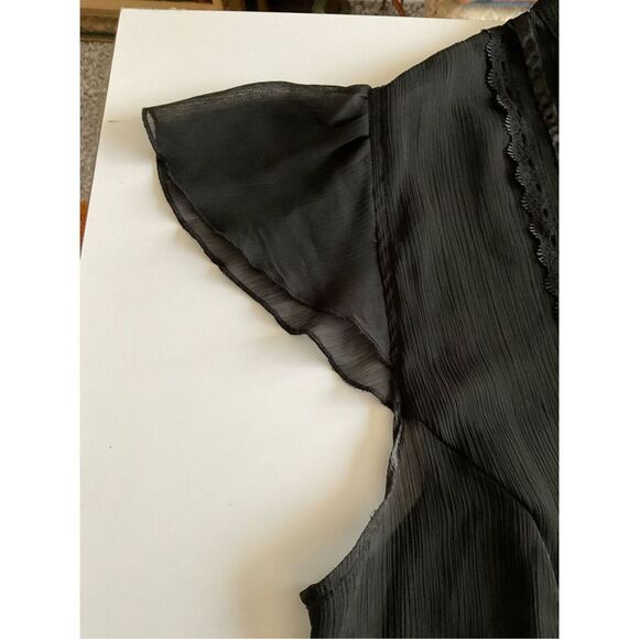 Sheer Lilly Lou button up blouse, sz - Picture 14 of 14